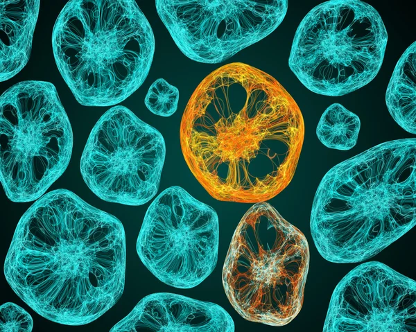 Micro-organisms under the microscope — Stock Photo, Image