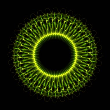 İnsan gözü ayrıntı. Garip gözü yeşil renkli iris ile tehlikeli hayvan. Ayrıntı görünümü izole predator göz ampul içine