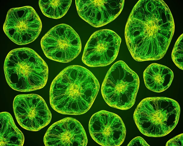 Vida bajo el microscopio de las células — Foto de Stock