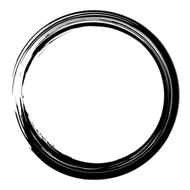 Ladel, logo mürekkep grunge daire brushstroke tasarım