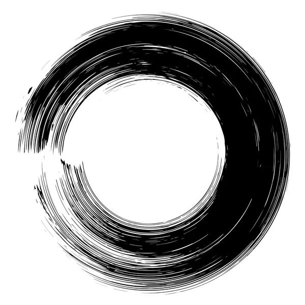 Ladel, Logotypdesign cirkel penseldrag — Stock vektor
