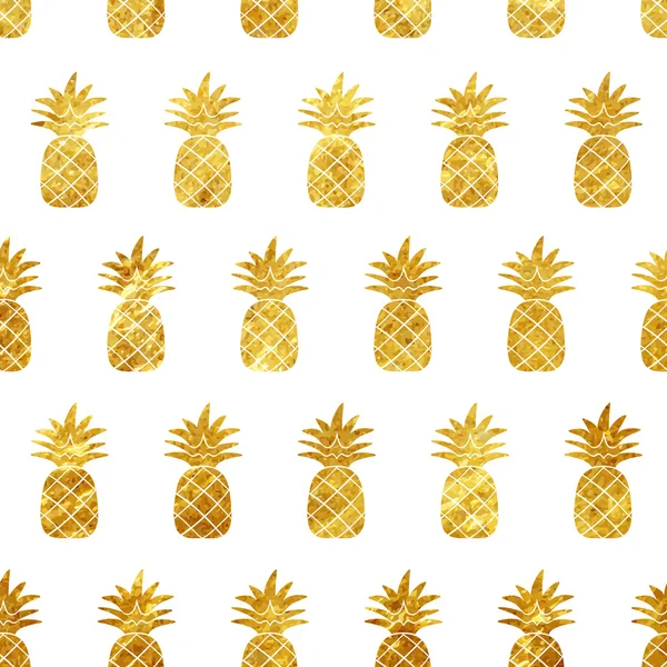 Patrón de piña de oro — Vector de stock