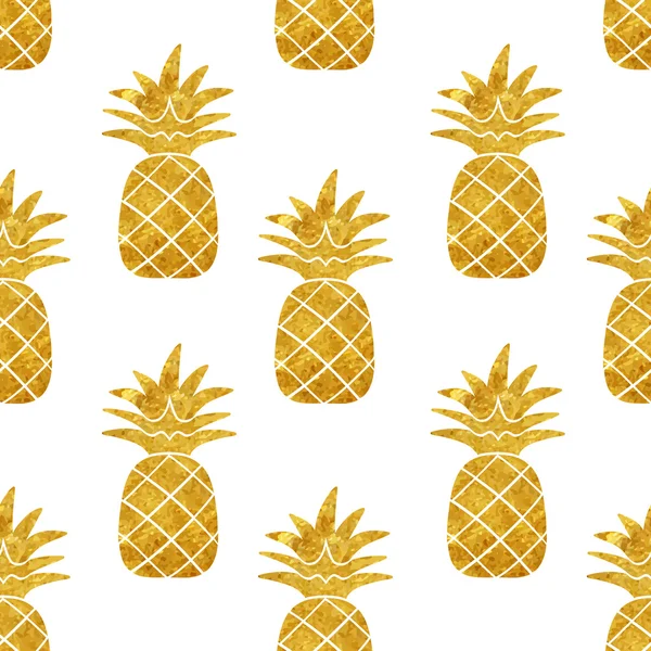Arany ananász kártyakép 2 — Stock Vector