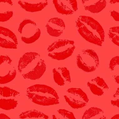 Kırmızı dudaklar pürüzsüz desen