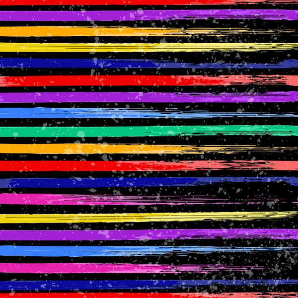 Abstract colorful lines pattern on black background. — Stock vektor