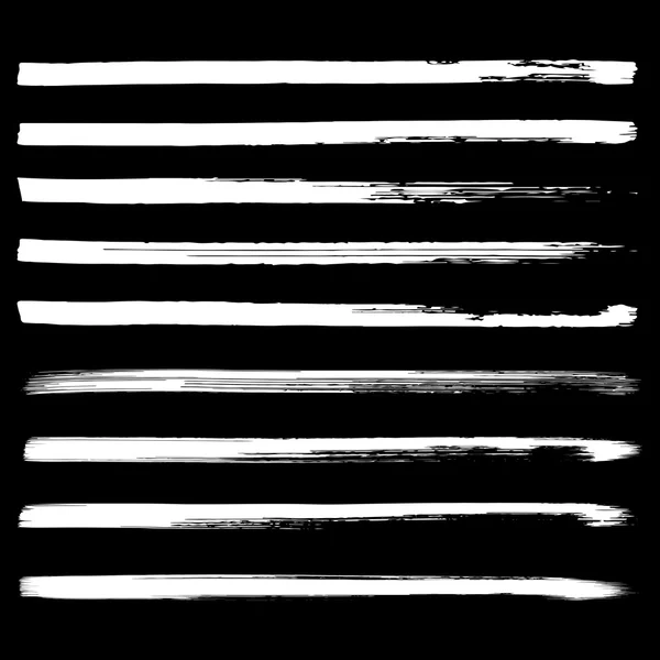 Set of black hand drawn lines on white background. — Διανυσματικό Αρχείο