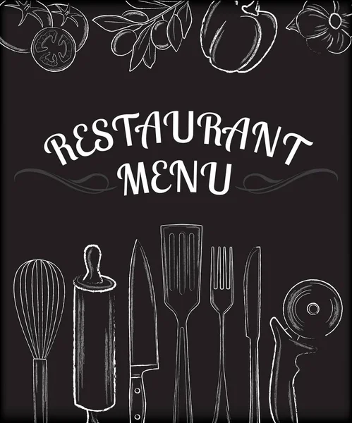 Primera página del menú del restaurante — Vector de stock