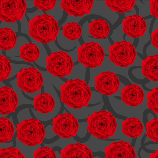 Motif rose sur fond gris — Image vectorielle