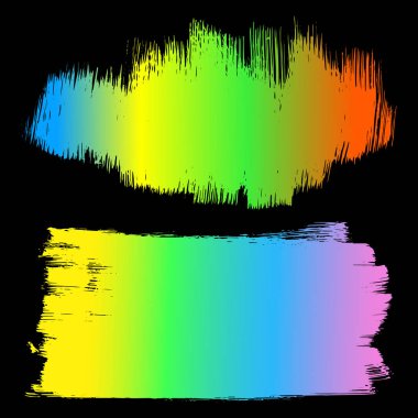 Sanatsal darbeleri kümesi. Soyut mürekkep grunge afiş