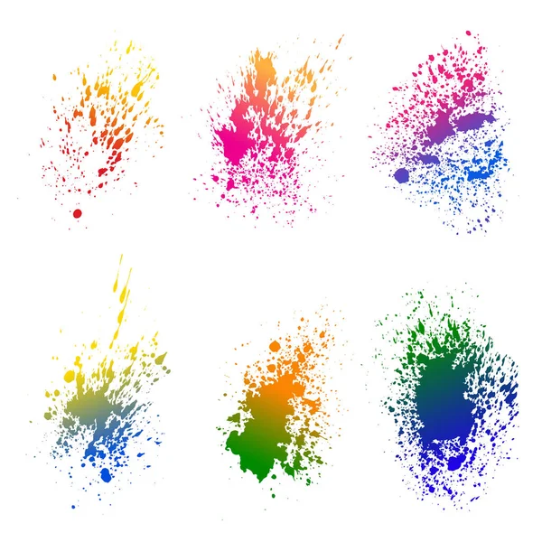 Набор акварельных чернил всплеск на белом фоне. Гранж-элемент — стоковый вектор