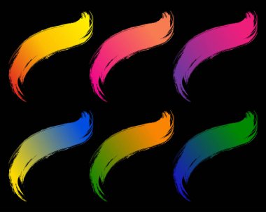 Suluboya grunge el çekilmiş boya fırçası. Bükülü fırça darbesi