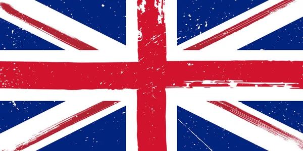 Grunge Stylef Flagge von Großbritannien — Stockvektor