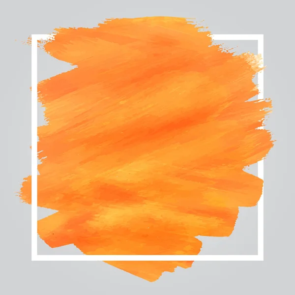 Aquarel poster sjabloon oranje — Stockvector