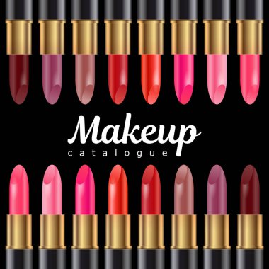 Kataloğu şablon ruj makyaj