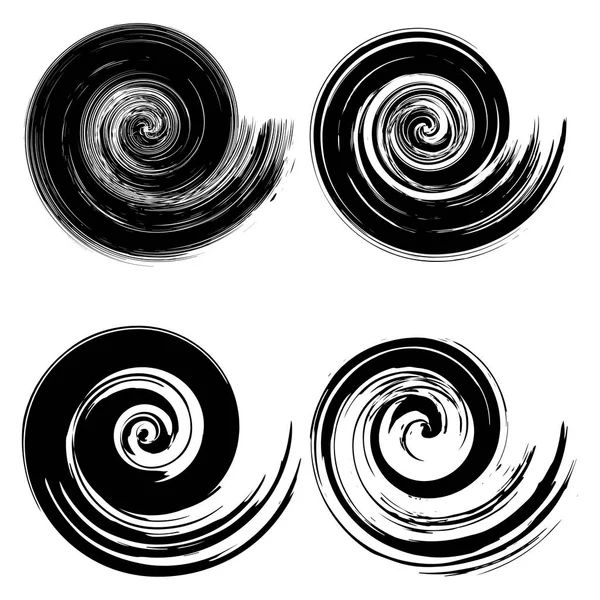 Grunge spiral set — Stock Vector