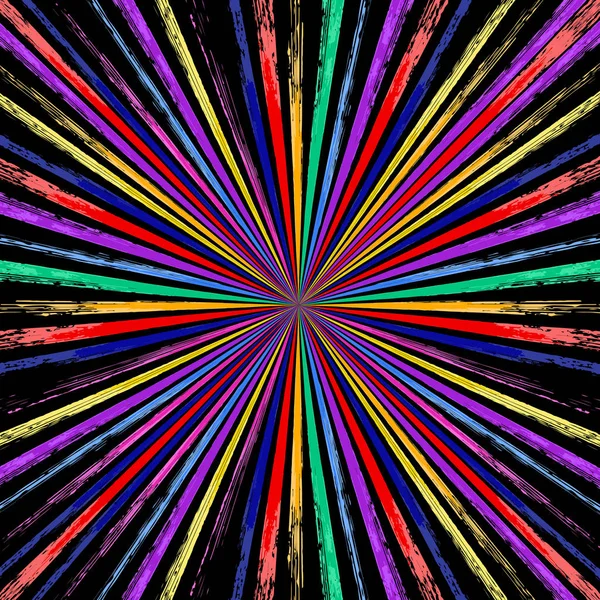 Абстрактные цветные полосы кисти, нарисованные вручную — стоковый вектор