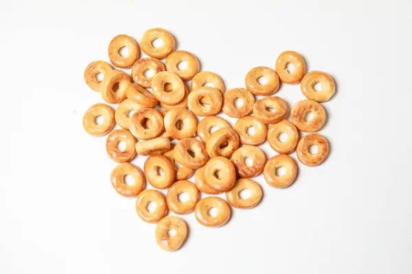 Bir avuç dolusu küçük Rus simidi, mini simit.