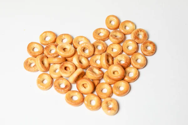 Una Manciata Piccoli Bagel Russi Mini Bagel — Foto Stock