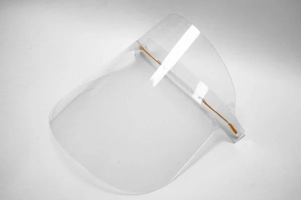 Plexiglass Arcvédő Állítható Szerelvényekkel Vírusok Elleni Védelem Érdekében Kovid Vírus — Stock Fotó