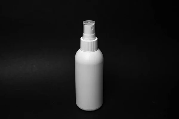 Desinfectante Una Botella Blanca Para Desinfectar Manos Superficies — Foto de Stock