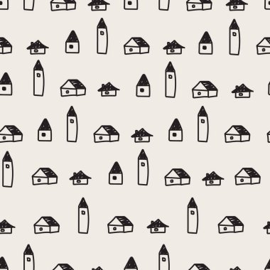 Küçük evler seamless modeli.