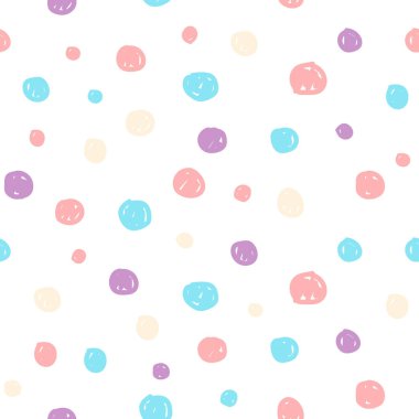 Elle çizilmiş pastel seamless modeli çocuklar tasarımı için.