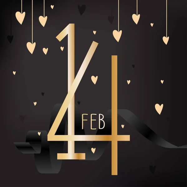 Cartel Del Día San Valentín — Vector de stock