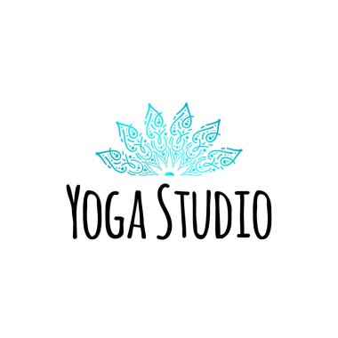 Yoga stüdyosu için grafik logo.