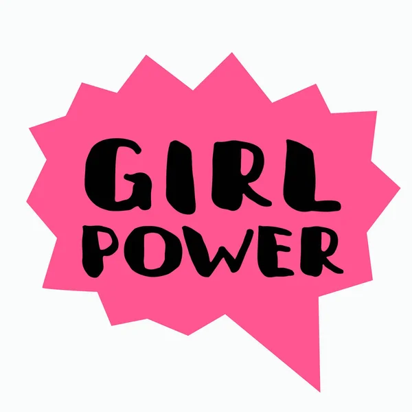 Feminismus Slogan, inspirierendes Plakat. Frauenpower. — Stockvektor