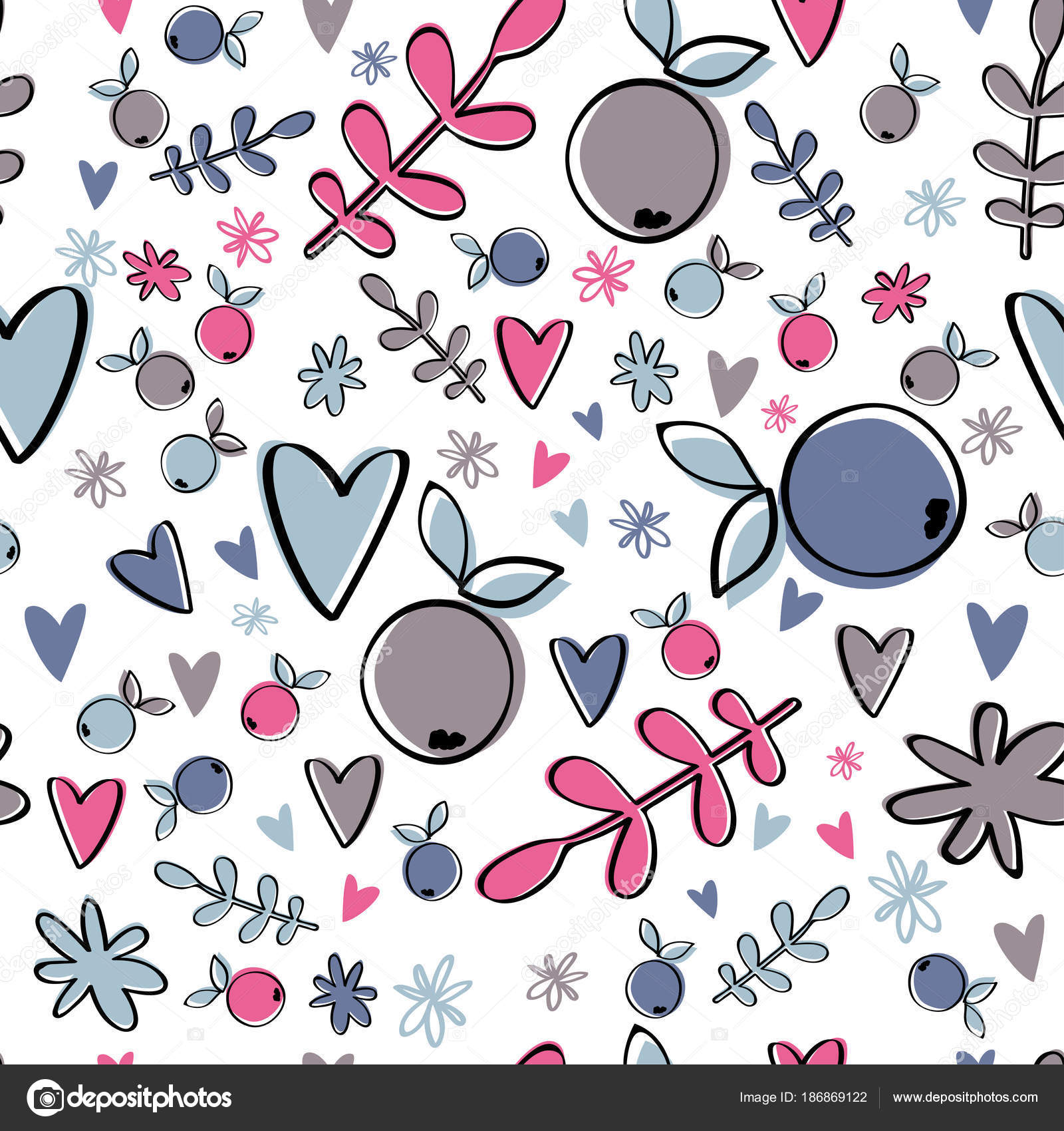 picture Cute Berry Background https depositphotos com 186869122 stock illustration cute berry pattern colorful simple html