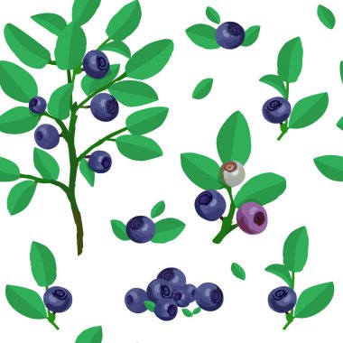 Şirin berry desen. Renkli basit arka plan.