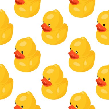 Sarı kauçuk ördek desenli. Eğlenceli çocukların geçmişi..