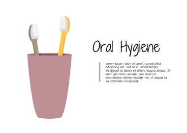 Diş fırçası basit vektör çizimi. Çizgi film biçimi nesnesi.