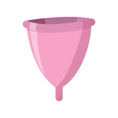 Adet bardağı vektör çizimi. Kadın sağlığı teması.