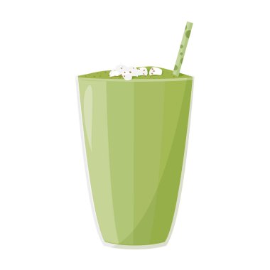 Dexot yemeği. Sağlıklı taze içecek içeceği. Beyaz arkaplanda izole edilmiş gerçekçi vektör illüstrasyonu.