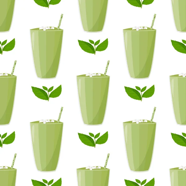 Detox seamless pattern. Healthy fresh drink smoothie background.