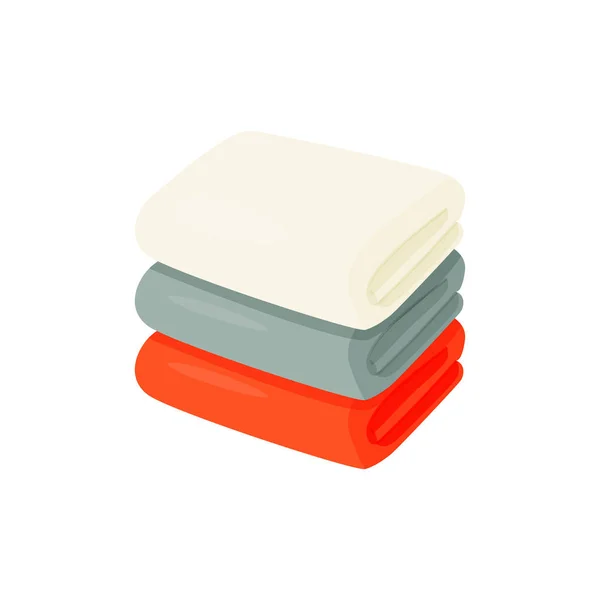 Illustration Cartoon Fabric Towel Hygiene Cartoon Towels Vector Set — Stock Vector