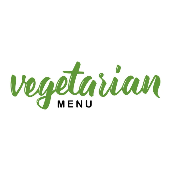 Vector Illustration Vegetarian Handwritten Lettering Modern Brush Lettering — Stock Vector