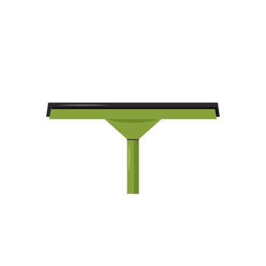 Temizlik malzemeleri. Vektör illüstrasyon yeşil plastik pencere sileceği, daha temiz .