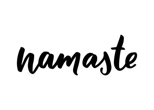 Θετικό Απόσπασμα Σύγχρονη Καλλιγραφία Βούρτσας Χειροποίητη Κάρτα Namaste Γεια Σου — Διανυσματικό Αρχείο