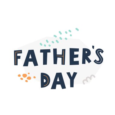 Vektör çizimi. Babalar Günün kutlu olsun Kaligrafi tebrik kartı.