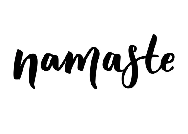 Θετικό Απόσπασμα Σύγχρονη Καλλιγραφία Βούρτσας Χειροποίητη Κάρτα Namaste Γεια Σου — Διανυσματικό Αρχείο