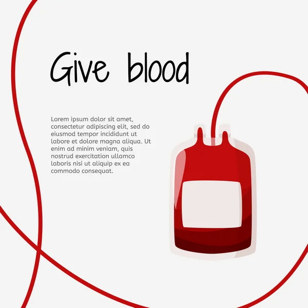 Ilustración Recipientes Sangre Artificio Médico Plantilla Diseño Gráfico Donación Sangre — Vector de stock