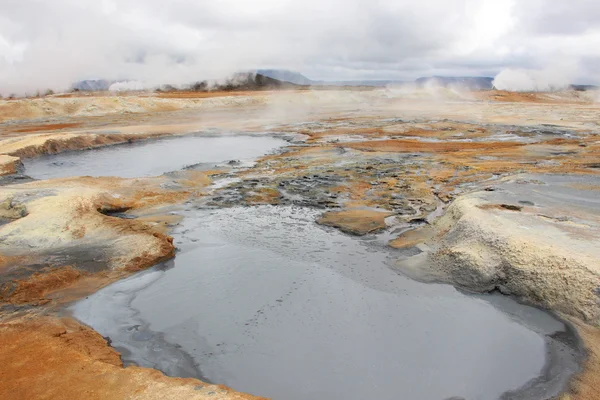 Hot boiling clay in Iceland — Stock Photo, Image