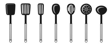 Mutfak vektör. Mutfak Aksesuar metalik