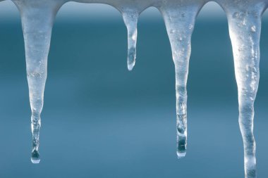 Buz damlacıkları ile erime makro çekim 