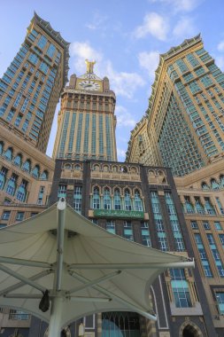 Görünüm Mekke manzarası Abraj Al Bait ile 