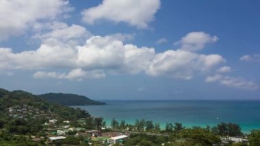 Güzel deniz manzarası timelapse (zaman atlamalı, hızlandırılmış) kıyı şeridi
