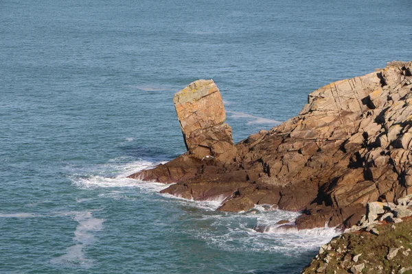 Rocks on breton coast in Plogoff — Stock Photo, Image