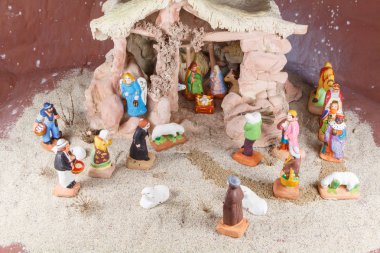 Provence Noel beşik rakamları ile doğum sahnesi